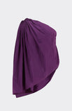 ONE-SHOULDER TAFFETAS TOP