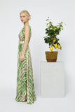 PRINTED BELTED LONG DRESS