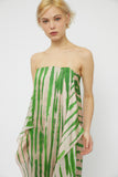PRINTED BUSTIER LONG DRESS