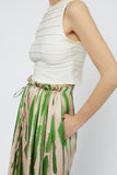 PRINTED RUFFLED PANTS