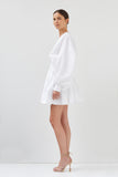 Short cotton dress with sleeves