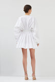 Short cotton dress with sleeves