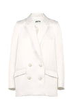 WHITE SATIN BLAZER