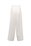 WHITE SATIN TROUSERS