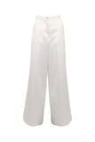 WHITE SATIN TROUSERS
