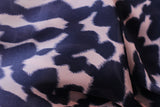 KNEE-LENGTH BELTED PRINTED SILK MUSLIN DRESS