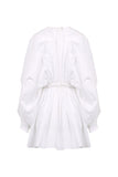 Short cotton dress with sleeves
